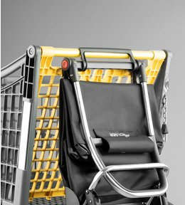 Adaptabilní háček pro připojení tašky Rolser k nákupnímu vozíku