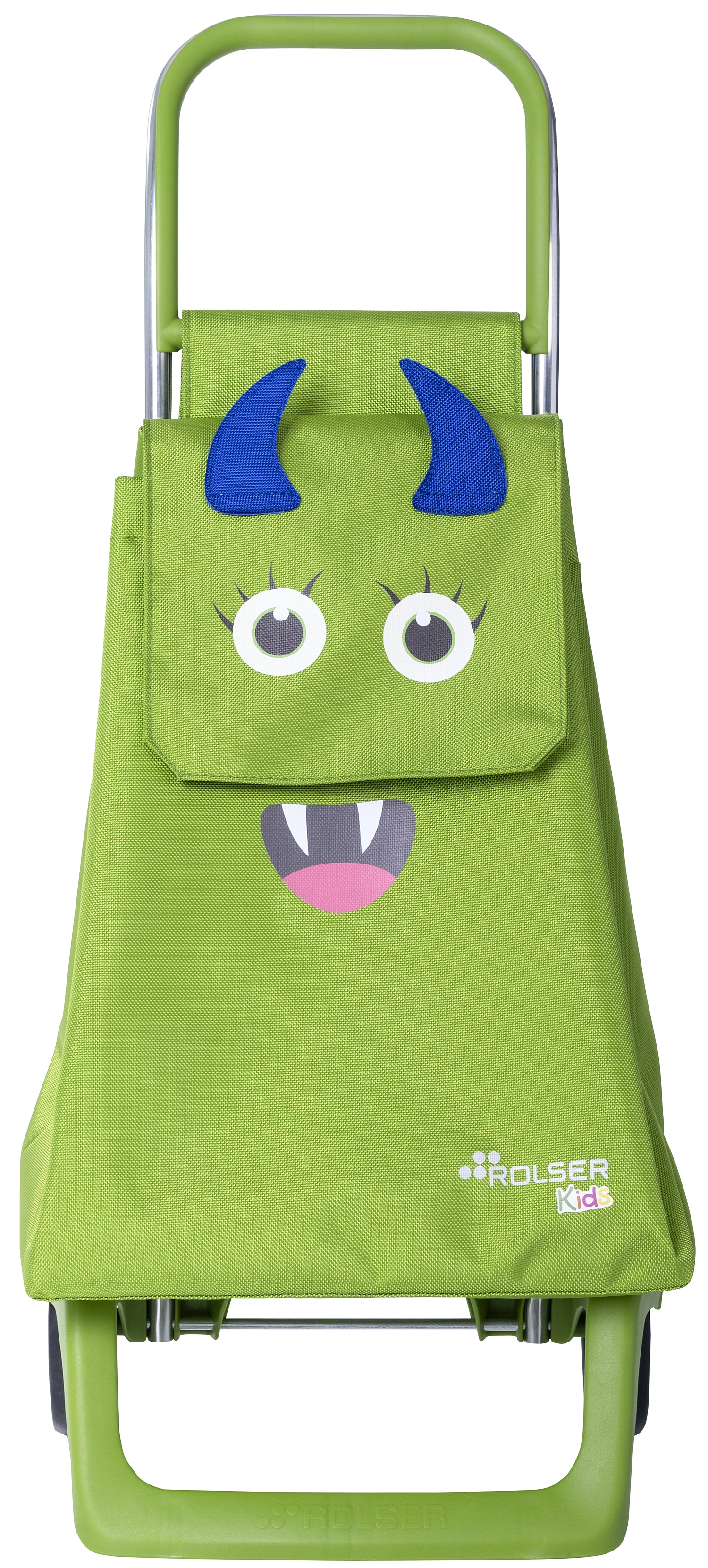 Levně Rolser Monster Kid MF Joy 2 dětská nákupní taška na kolečkách, zelená